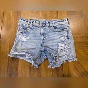 American Eagle Super Stretch Med-Rise Jeans Short Sz 12 Distressed Light 2021
